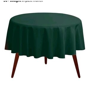 Gee Di Moda Palette 120in Large Round Hunter  Green Fabric Tablecloth Holiday...